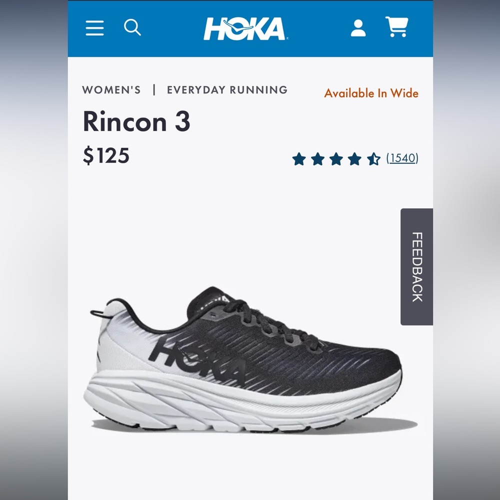 Hoka Rincon 3 Women’s size 8
